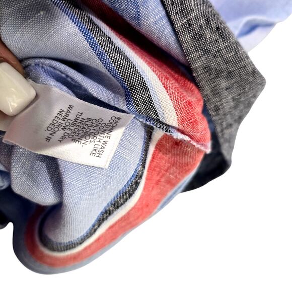 J. Jill Love Linen 100% Linen Shift Dress Red White Blue NWOT Sleeveless #905 - Picture 6 of 11